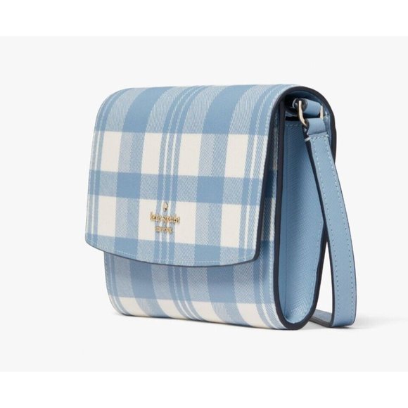 New Kate Spade Perry Saffiano Crossbody Blue Multicolor - Picture 5 of 5